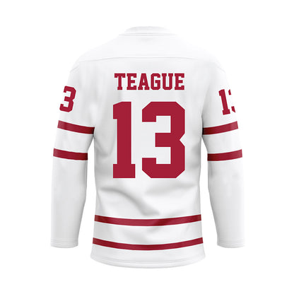 Alabama - Football Alumni : George Teague - White Hockey Jersey