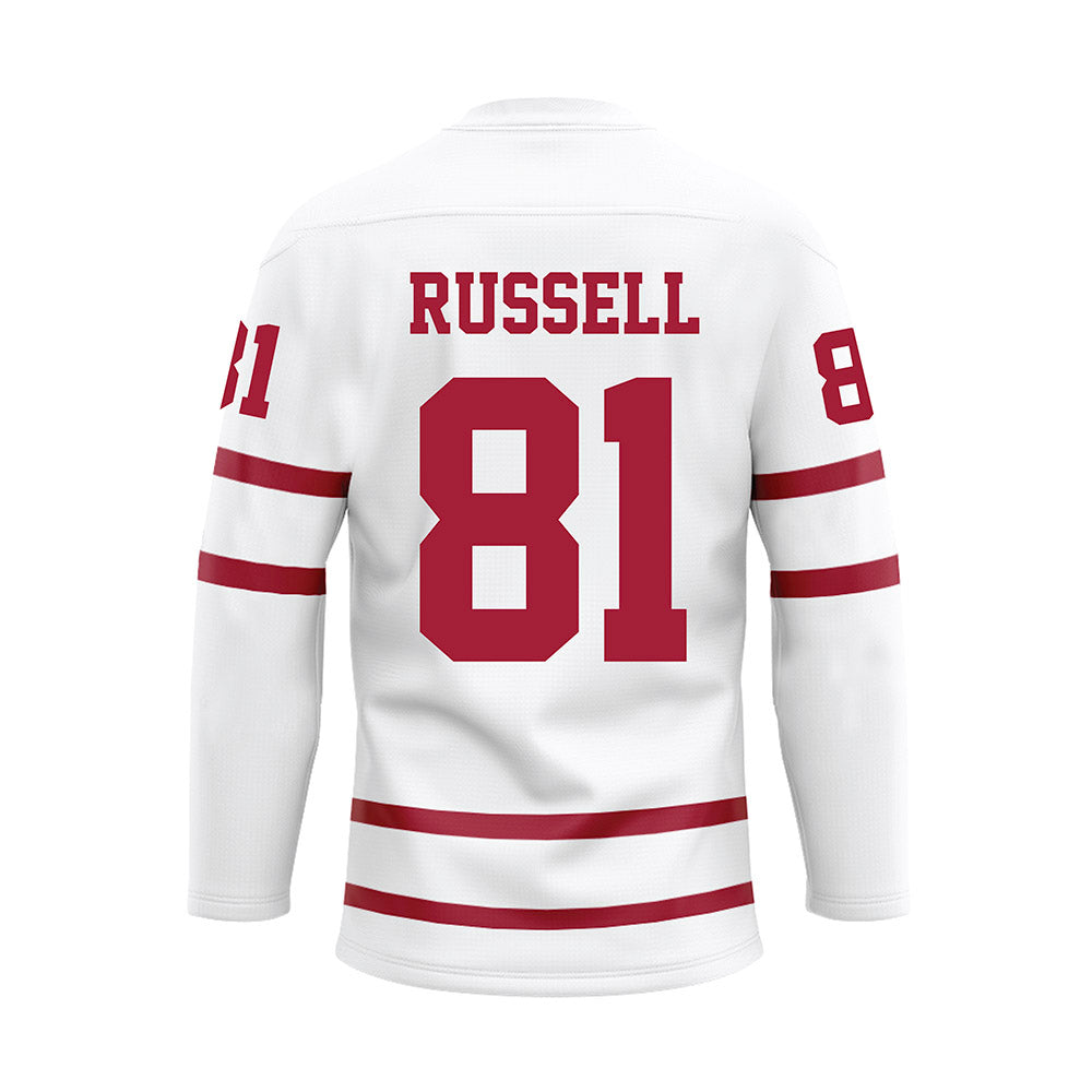 Alabama - Football Alumni : Lamonde Russell - White Hockey Jersey