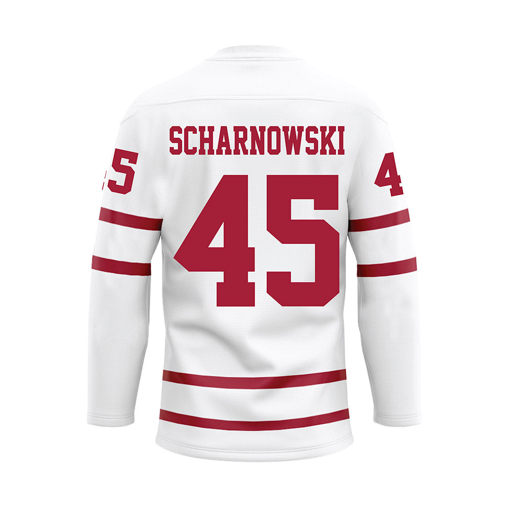 Alabama - NCAA Men's Basketball : Max Scharnowski - White Hockey Jersey-1