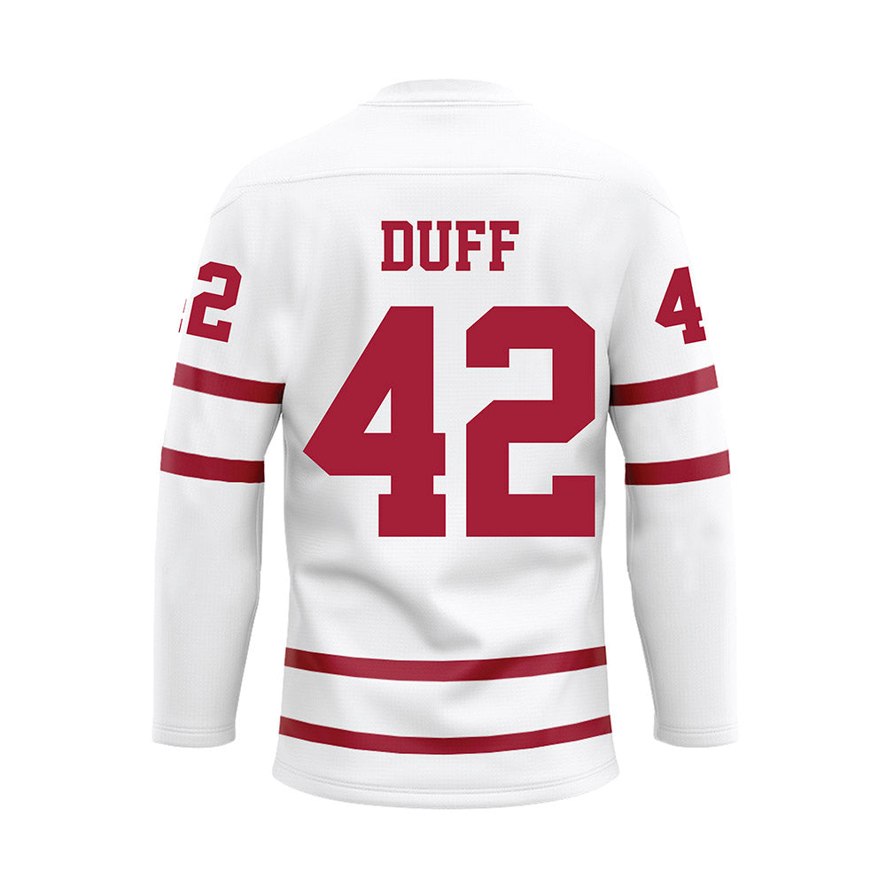 Alabama - NCAA Baseball : Ahmaad Duff - White Hockey Jersey-1