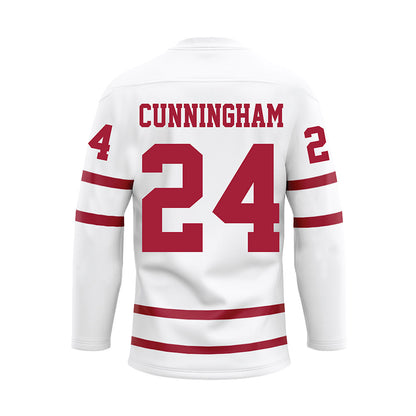 Alabama - NCAA Men's Basketball : Naas Cunningham - White Hockey Jersey