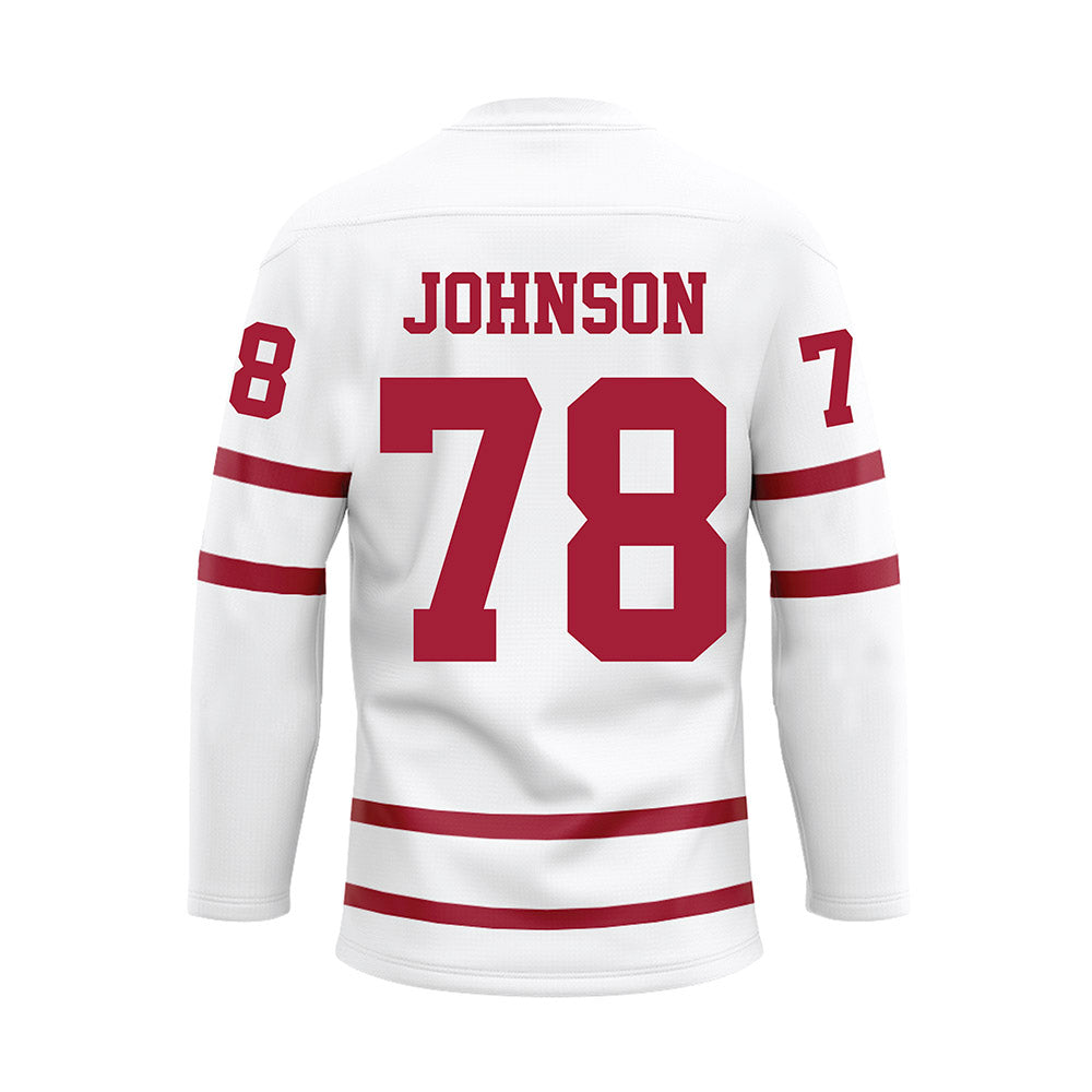 Alabama - Football Alumni : Mike Johnson - White Hockey Jersey