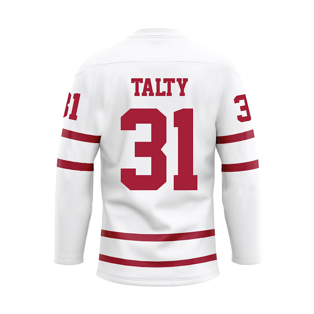 Alabama - NCAA Football : Conor Talty - White Hockey Jersey