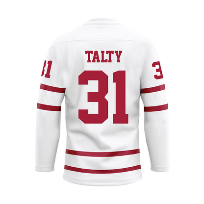 Alabama - NCAA Football : Conor Talty - White Hockey Jersey