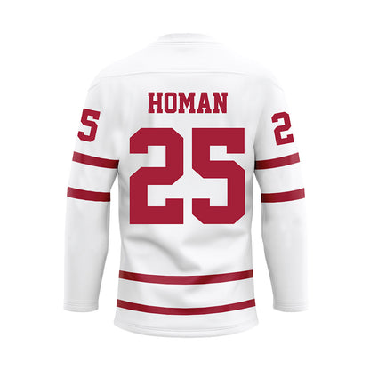 Alabama - Football Alumni : Dennis Homan - White Hockey Jersey