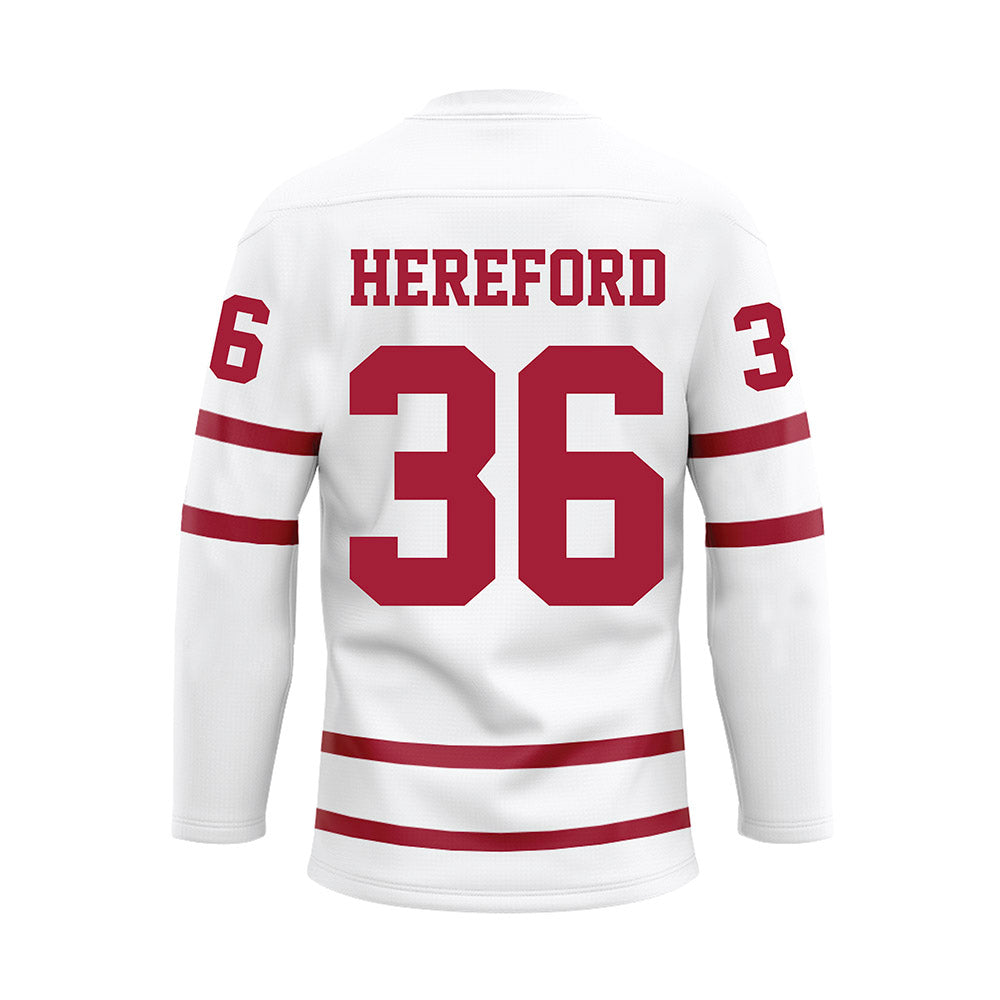 Alabama - Football Alumni : Mac Hereford - White Hockey Jersey