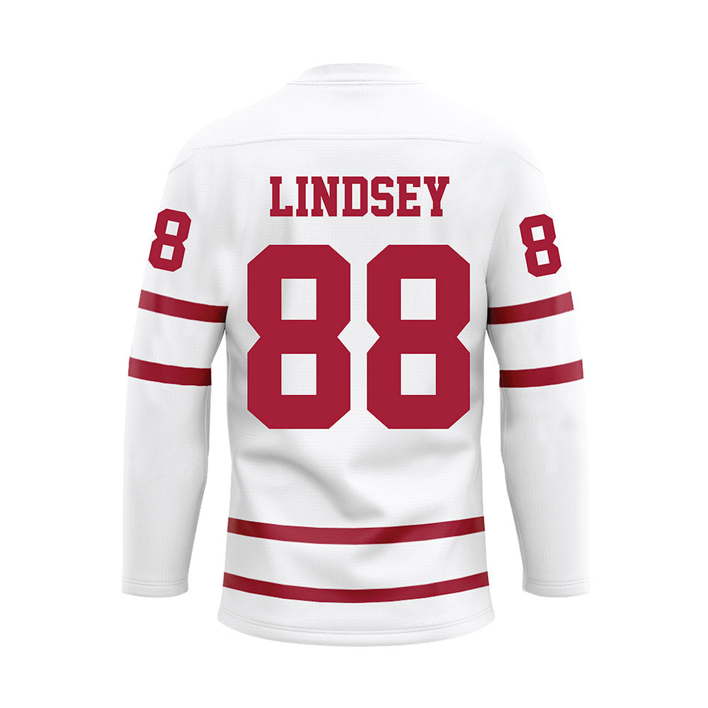 Alabama - NCAA Football : Jay Lindsey - White Hockey Jersey