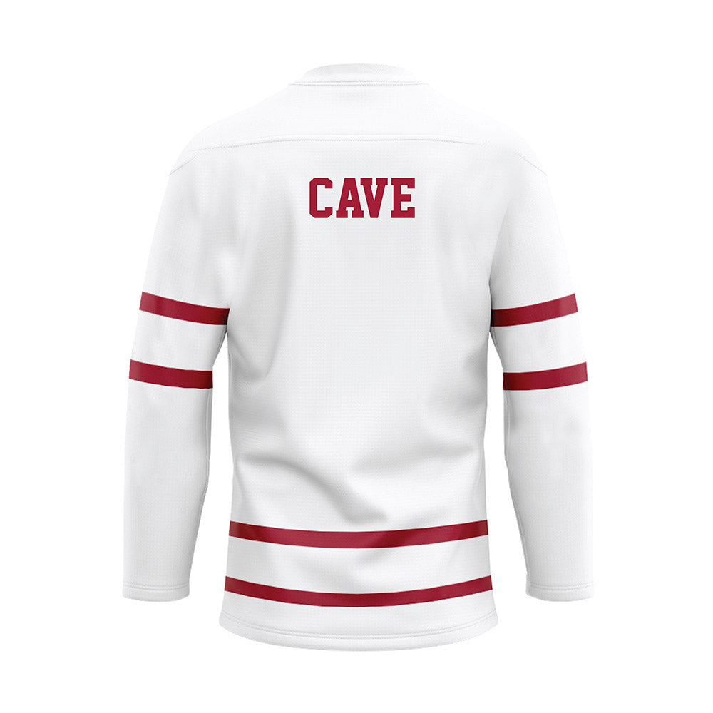 Alabama - NCAA Men's Golf : JP Cave - White Hockey Jersey