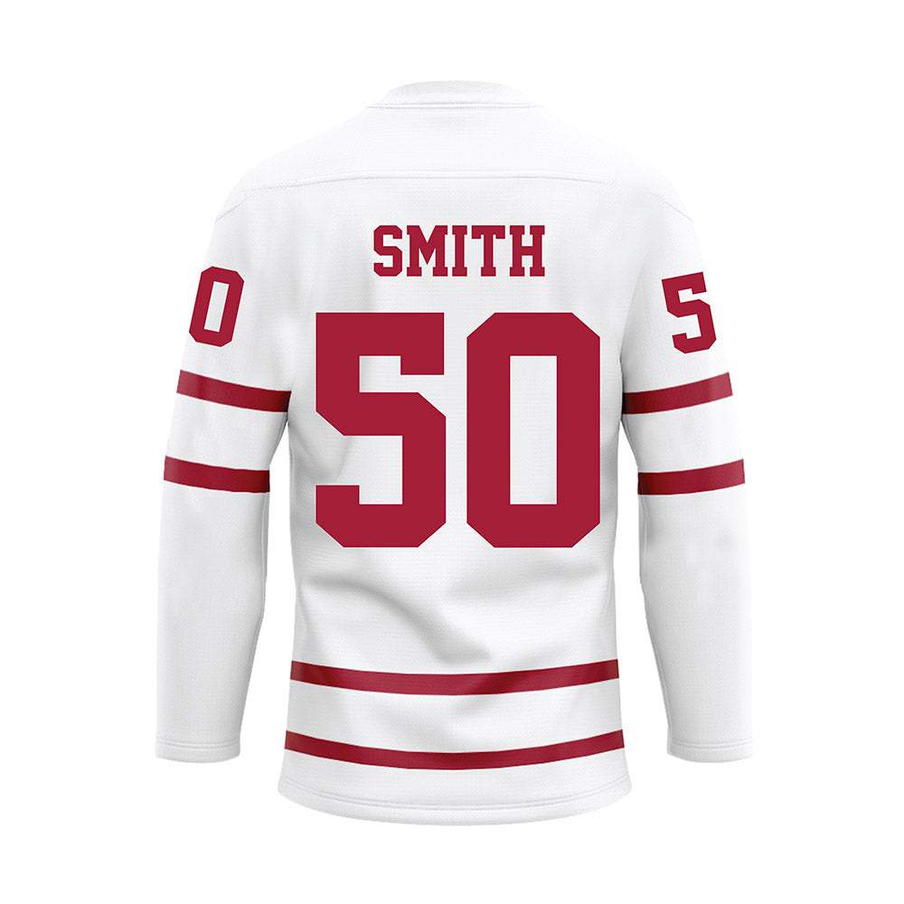 Alabama - NCAA Football : Tim Smith - White Hockey Jersey