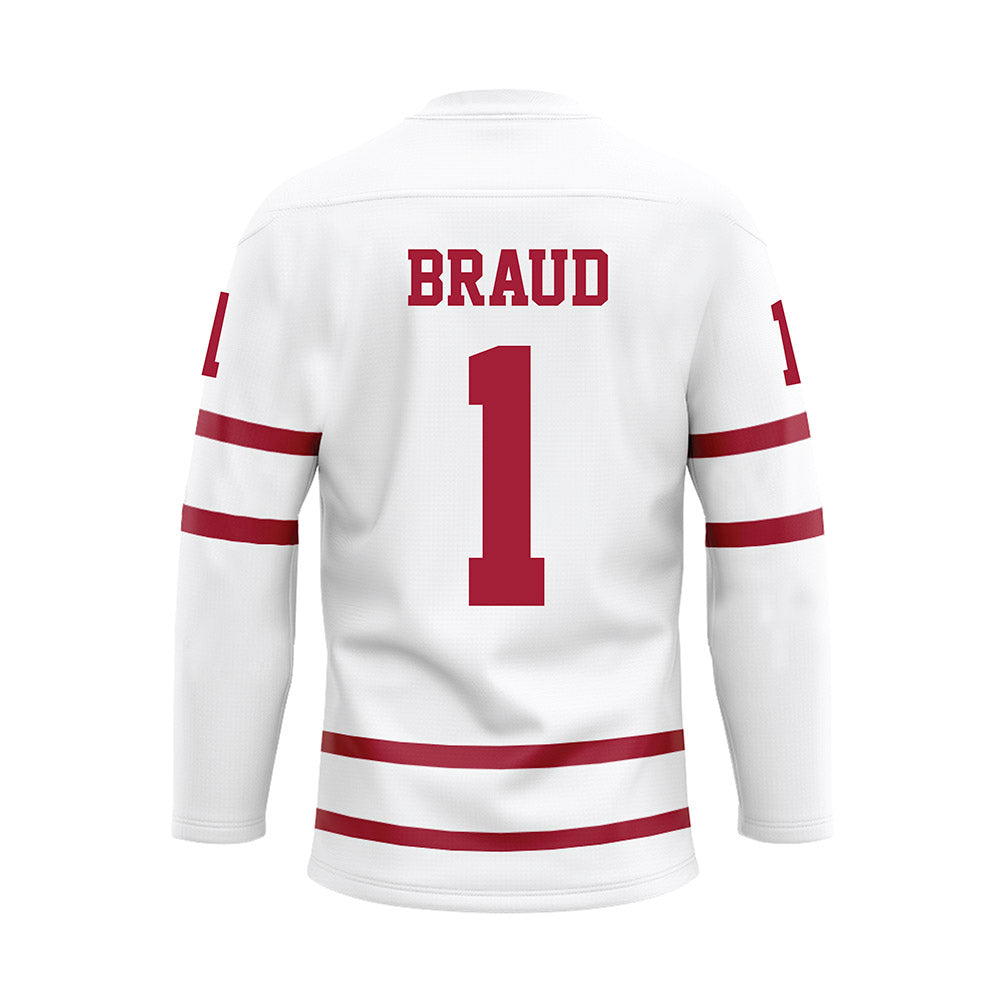 Alabama - Softball Alumni : Kayla Braud - White Hockey Jersey