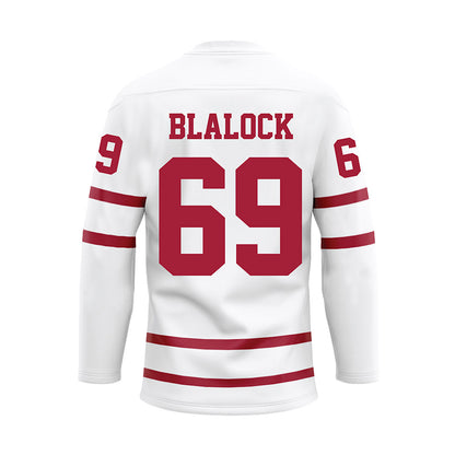 Alabama - Football Alumni : David Blalock - White Hockey Jersey