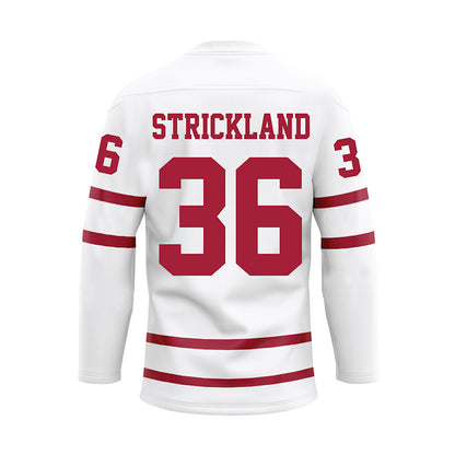 Alabama - Football Alumni : Chuck Strickland - White Hockey Jersey