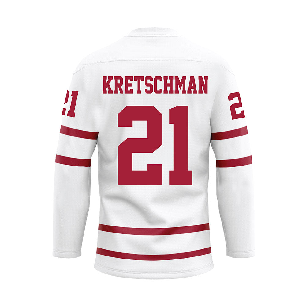 Alabama - Softball Alumni : Kelly Kretschman - White Hockey Jersey