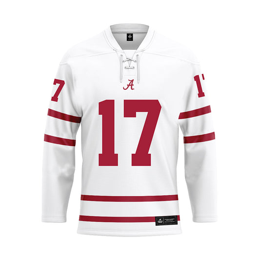 Alabama - NCAA Baseball : Will Plattner - White Hockey Jersey-0