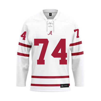 Alabama - Football Alumni : David Hannah - White Hockey Jersey