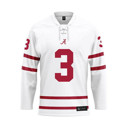 Alabama - Football Alumni : Jeffrey Dukes - White Hockey Jersey