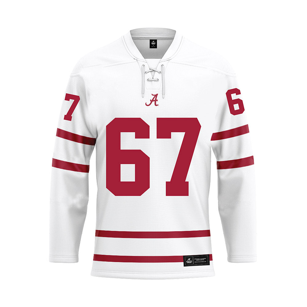 Alabama - Football Alumni : John Boswell - White Hockey Jersey