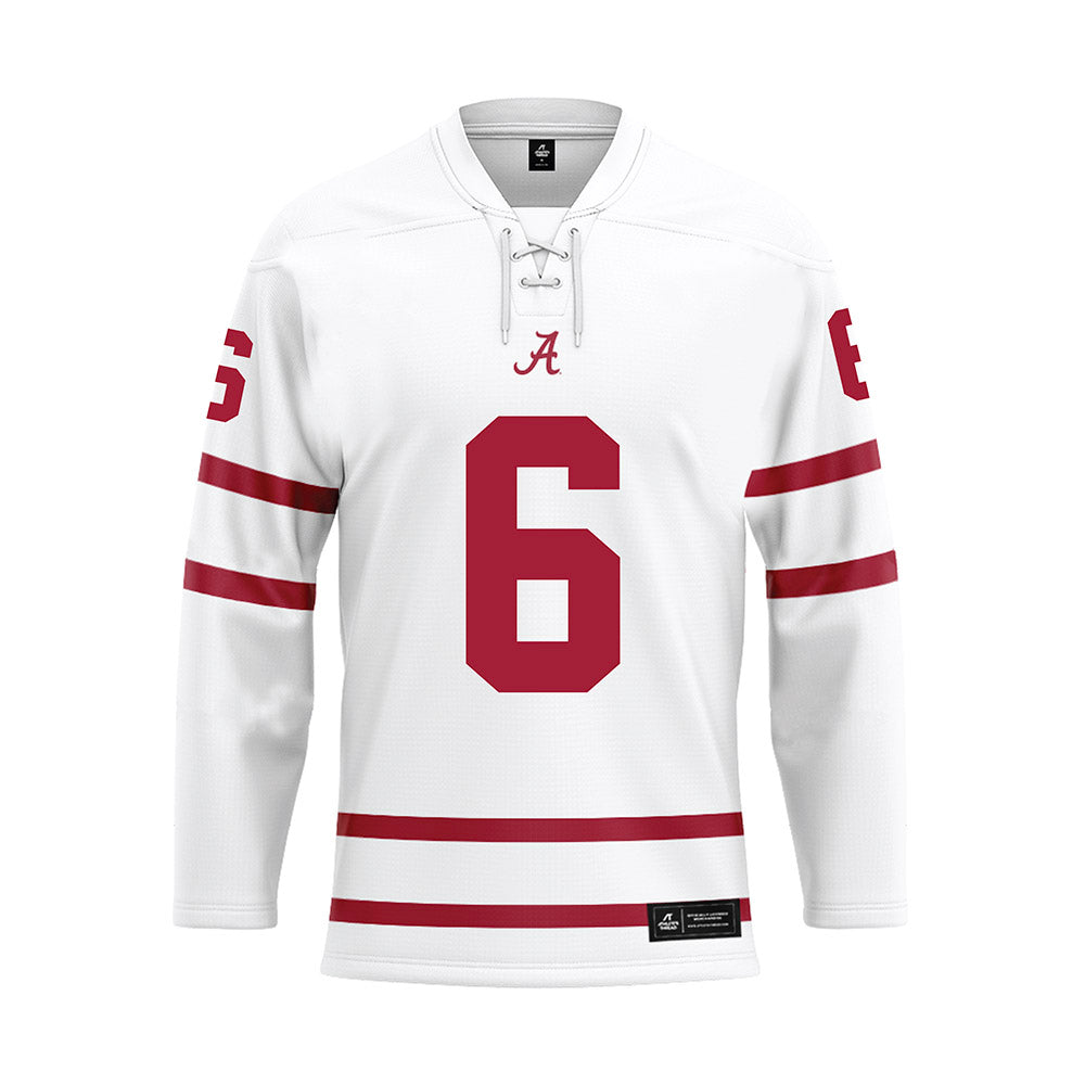 Alabama - NCAA Baseball : Max Grant - White Hockey Jersey