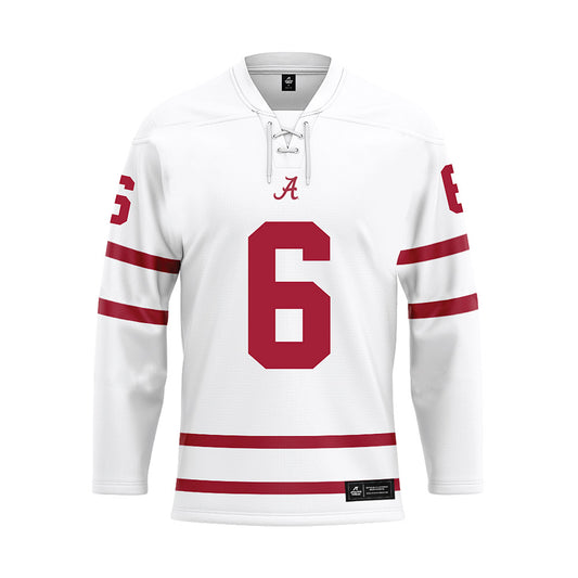 Alabama - NCAA Baseball : Max Grant - White Hockey Jersey