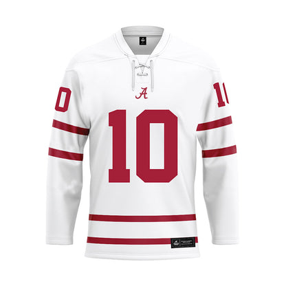 Alabama - NCAA Football : Austin Mack - White Hockey Jersey