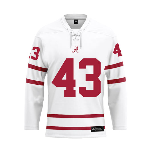 Alabama - Football Alumni : AJ Walker - White Hockey Jersey