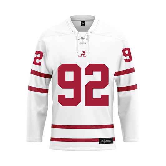 Alabama - Football Alumni : Patrick Frayer - White Hockey Jersey