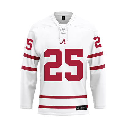 Alabama - Football Alumni : Dennis Homan - White Hockey Jersey