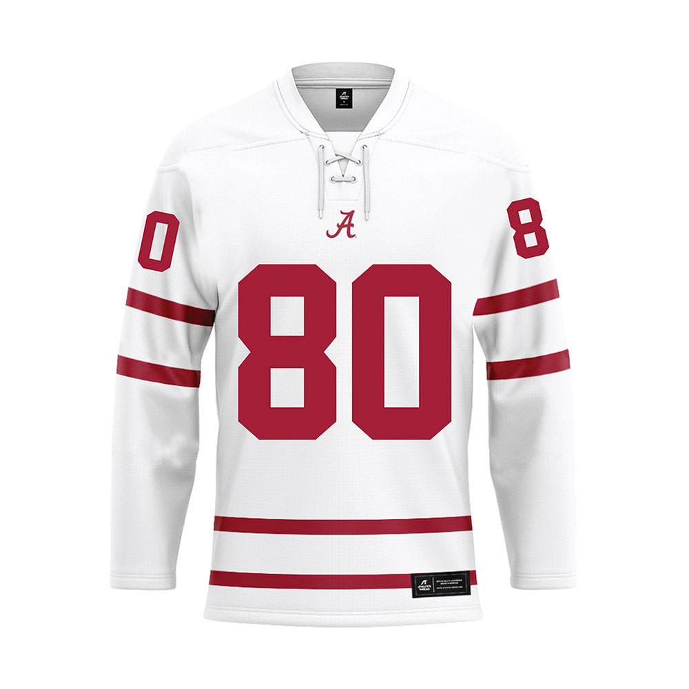 Alabama - NCAA Football : Josh Cuevas - White Hockey Jersey