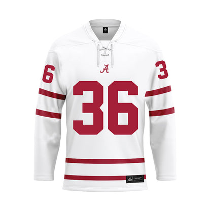 Alabama - Football Alumni : Mac Hereford - White Hockey Jersey