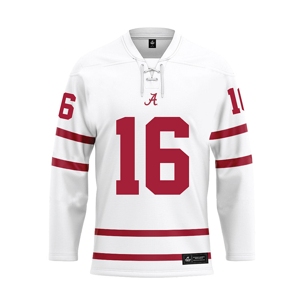 Alabama - NCAA Football : Jaren Hamilton - White Hockey Jersey