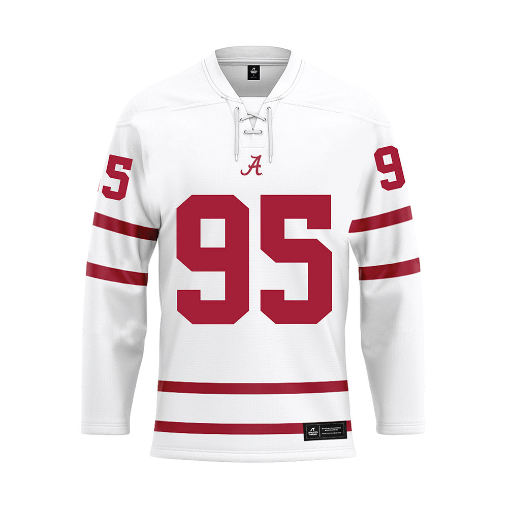 Alabama - NCAA Football : Anderson Green - White Hockey Jersey