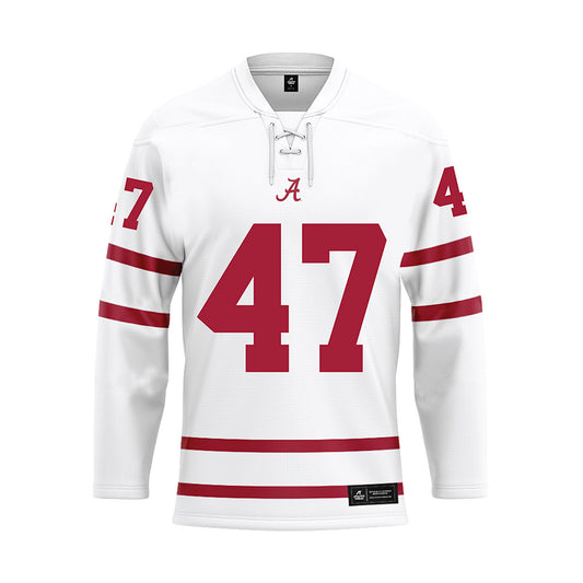 Alabama - Football Alumni : Robert Saucier - White Hockey Jersey