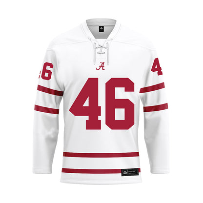 Alabama - Football Alumni : Michael Nysewander - White Hockey Jersey