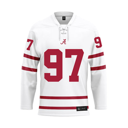 Alabama - Football Alumni : PJ Fitzgerald - White Hockey Jersey