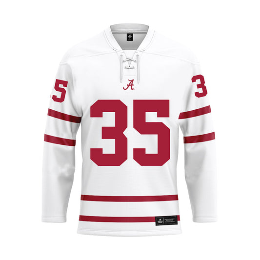 Alabama - Football Alumni : Jeff Fagan - White Hockey Jersey