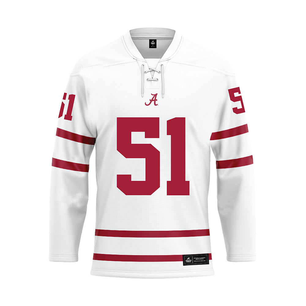 Alabama - Football Alumni : Tommy Cole - White Hockey Jersey