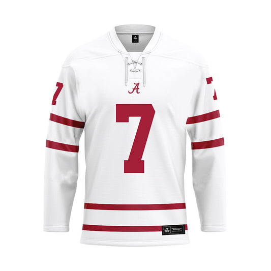 Alabama - NCAA Football : Cole Adams - White Hockey Jersey