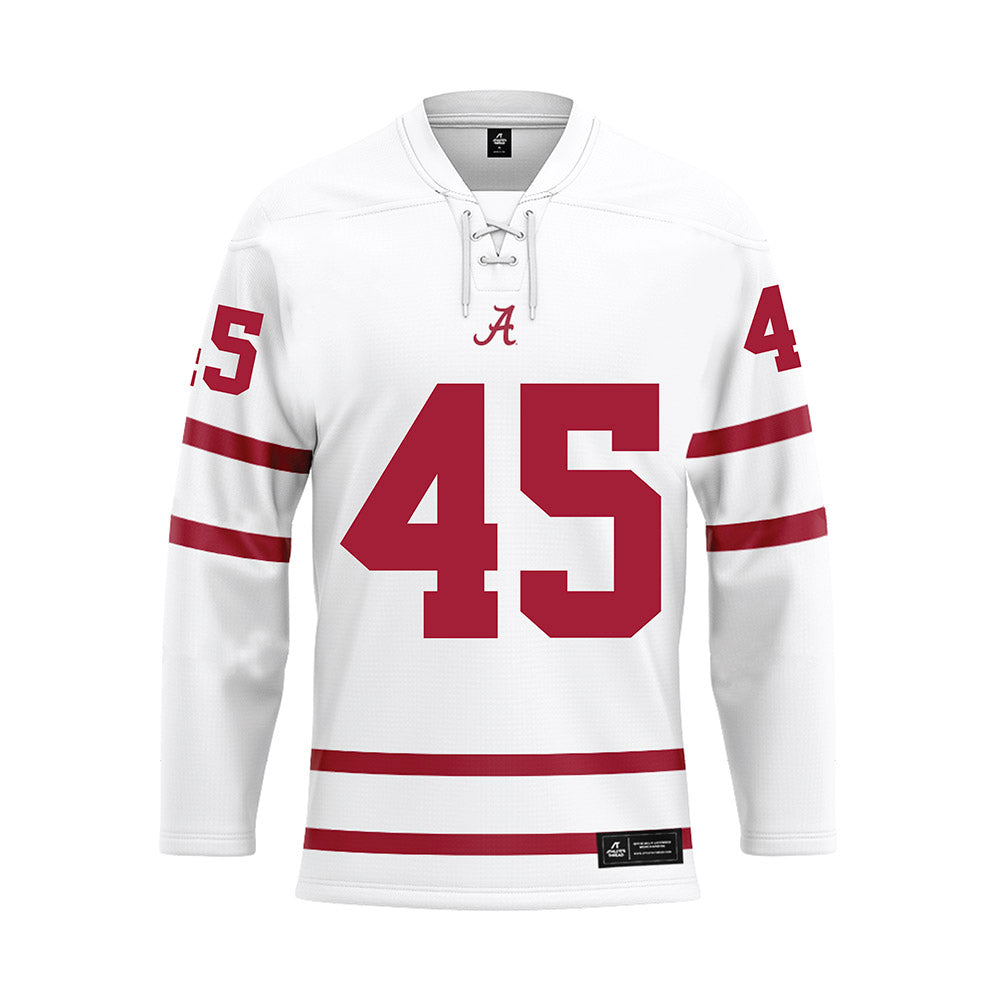 Alabama - NCAA Men's Basketball : Max Scharnowski - White Hockey Jersey-0