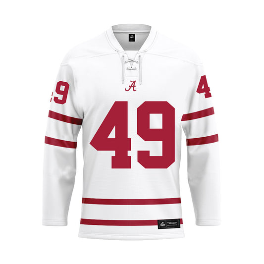 Alabama - NCAA Baseball : Nash Wagner - White Hockey Jersey-0