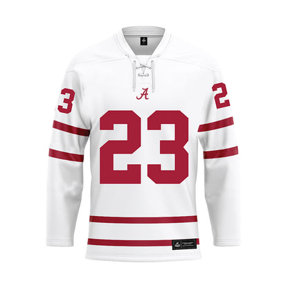 Alabama - NCAA Baseball : Aidan Moza - White Hockey Jersey