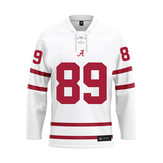 Alabama - NCAA Football : Ty Lockwood - White Hockey Jersey