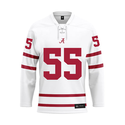 Alabama - NCAA Football : Roq Montgomery - White Hockey Jersey