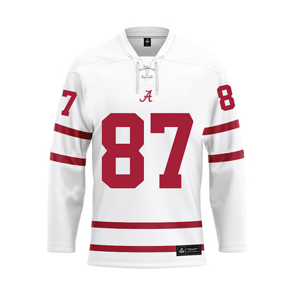 Alabama - NCAA Football : Bud Moore - White Hockey Jersey