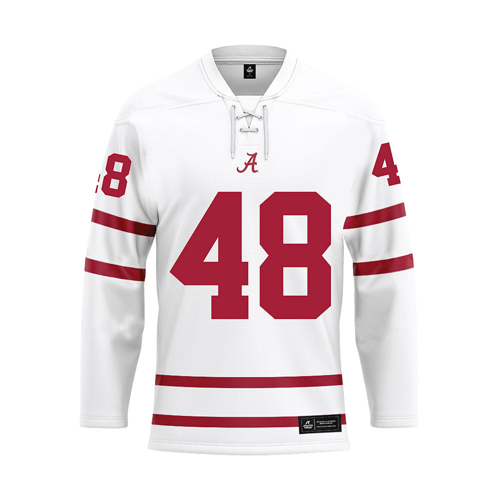 Alabama - NCAA Baseball : Bobby Alcock - White Hockey Jersey