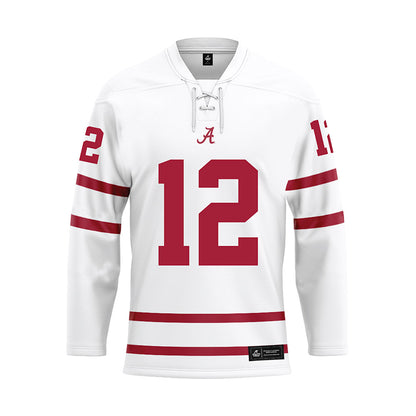 Alabama - NCAA Baseball : JT Blackwood - White Hockey Jersey-0