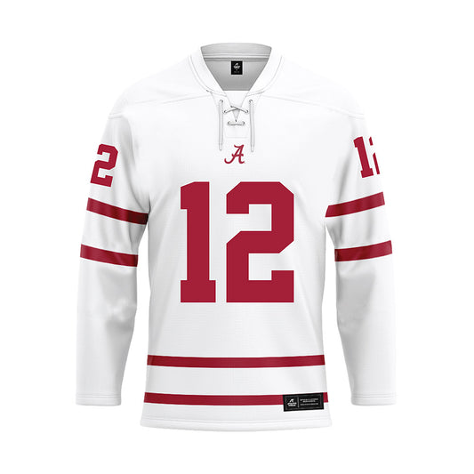 Alabama - NCAA Baseball : JT Blackwood - White Hockey Jersey-0