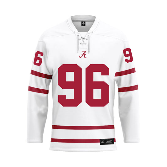 Alabama - NCAA Football : Tim Keenan III - White Hockey Jersey