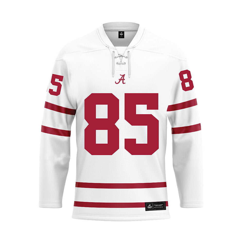 Alabama - Football Alumni : Jim Simmons - White Hockey Jersey