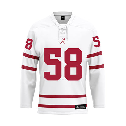 Alabama - NCAA Football : Miles McVay - White Hockey Jersey