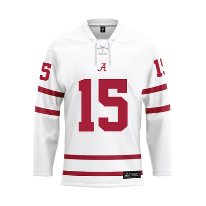 Alabama - NCAA Football : Justin Jefferson - White Hockey Jersey